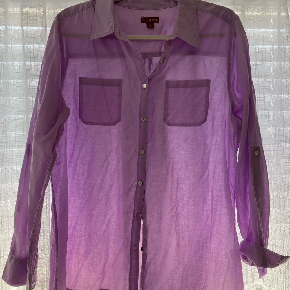 Medina lavender cotton shirt